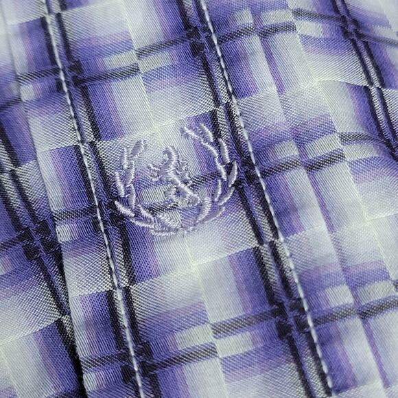 Bugatchi Shirt Purple Pattern Button Down Shirt XL 572 - Picture 10 of 14